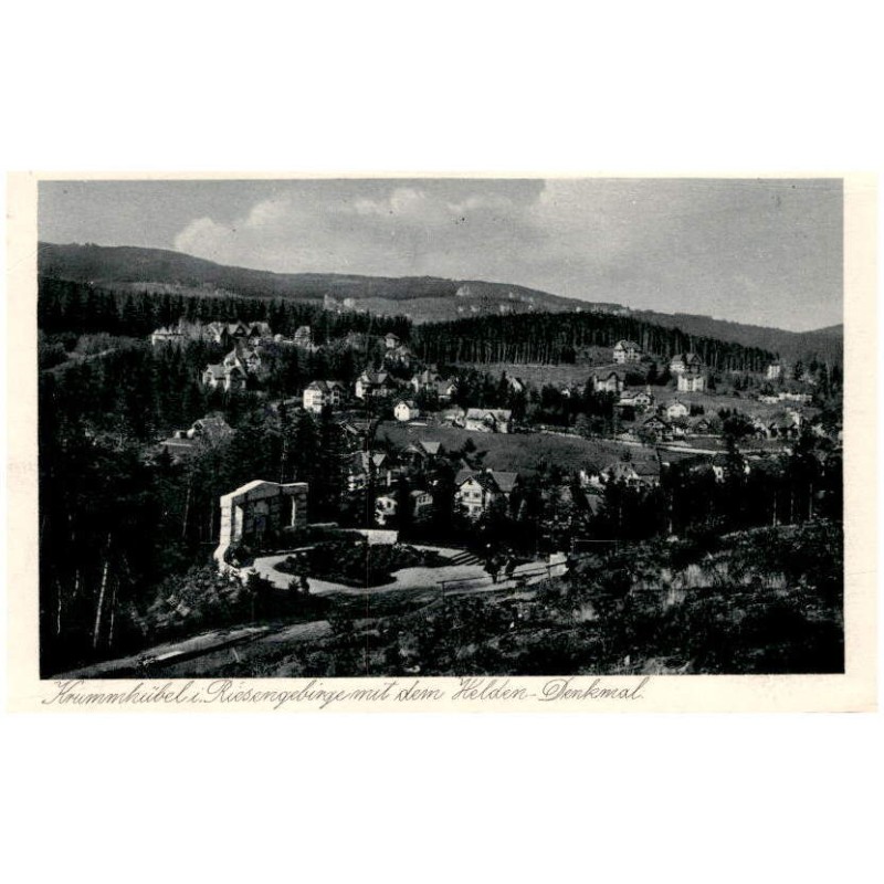 Krummhübel i. Riesengebirge mit dem Helden-Denkmal