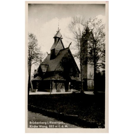 Brückenberg i. Riesengeb., Kirche Wang, 885 m ü. d. M. 35631 / Rewers: Die Bergkirche Wang [...]