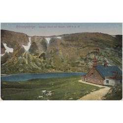 Riesengebirge. Kleiner Teich mit Baude, 1183 m ü. M