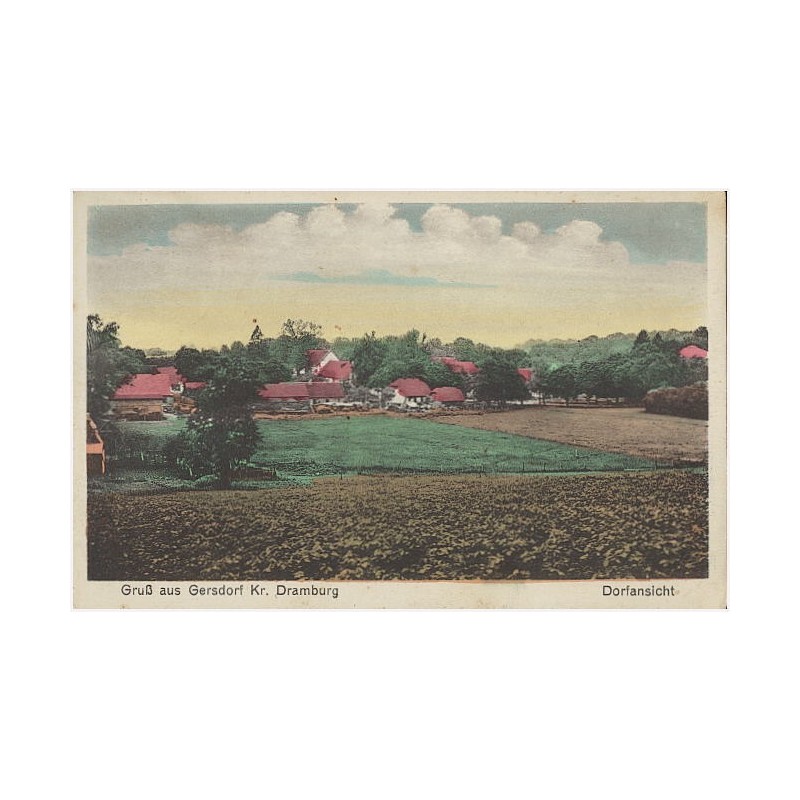 Gruß aus Gersdorf Kr. Dramburg. Dorfansicht