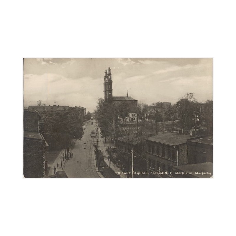 Piekary Śląskie. Kościół N. P. Marji z ul. Marjacką / Rewers: Fot. Pietruszka, Piekary Śląskie