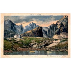 Tatry - Tátra. Téry-ho útuleň. Téry menedékház at öt-tónal. Téry Schutzhaus bei den Fünf-Seen.