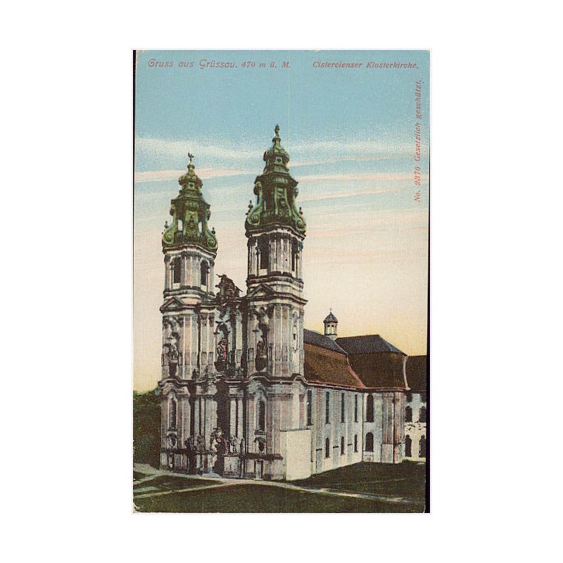 Gruss aus Grüssau. 470 m ü. M. Cistercienser Klosterkirche