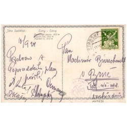 Jára Sedláček: Tatry - Tátra. Popradské jazero, 1513 m. Popper-See, 1513 m. Poprádi-tó, 1513 m