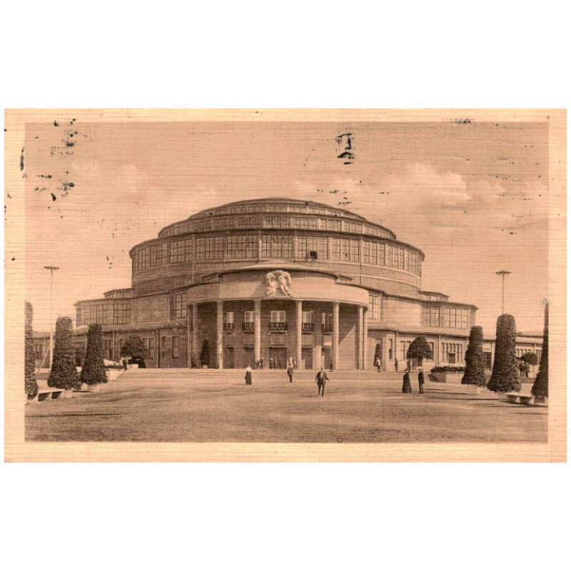 Jahrhunderthalle, Eisenbeton, größte bisherige Kuppelspannunng 67 m. Erbauer Stadtbaurat Berg