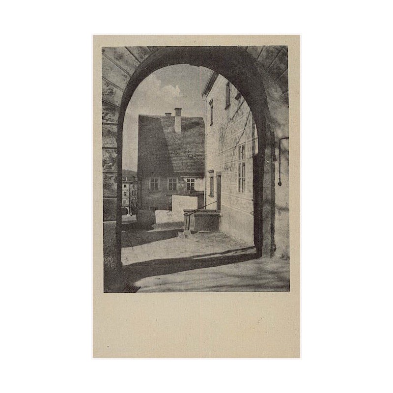 Bergstadt Schömberg in Schlesien. [...] Alte deutsche Handweberstadt unter Denkmalschutz. Sgraffito - Haus an der katholischen P