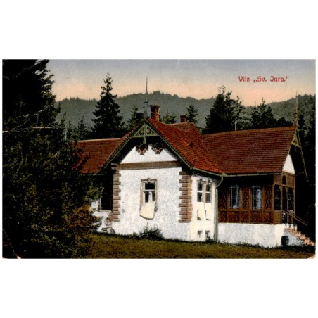 Vila "Sv. Jura." / Rewers: Kvetnica pri Poprade " Masarykova liečebňa pľucne chorých zamestnancov čsl. štátnej správy železnične