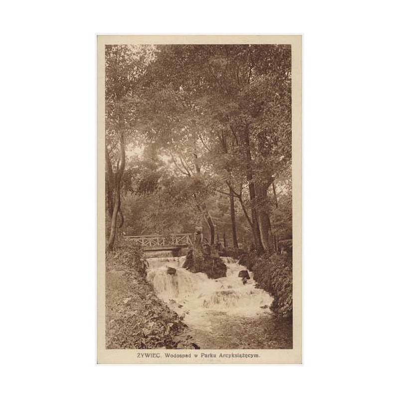 Żywiec. Wodospad w Parku Arcyksiążęcym