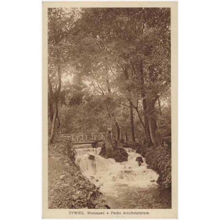 Żywiec. Wodospad w Parku Arcyksiążęcym