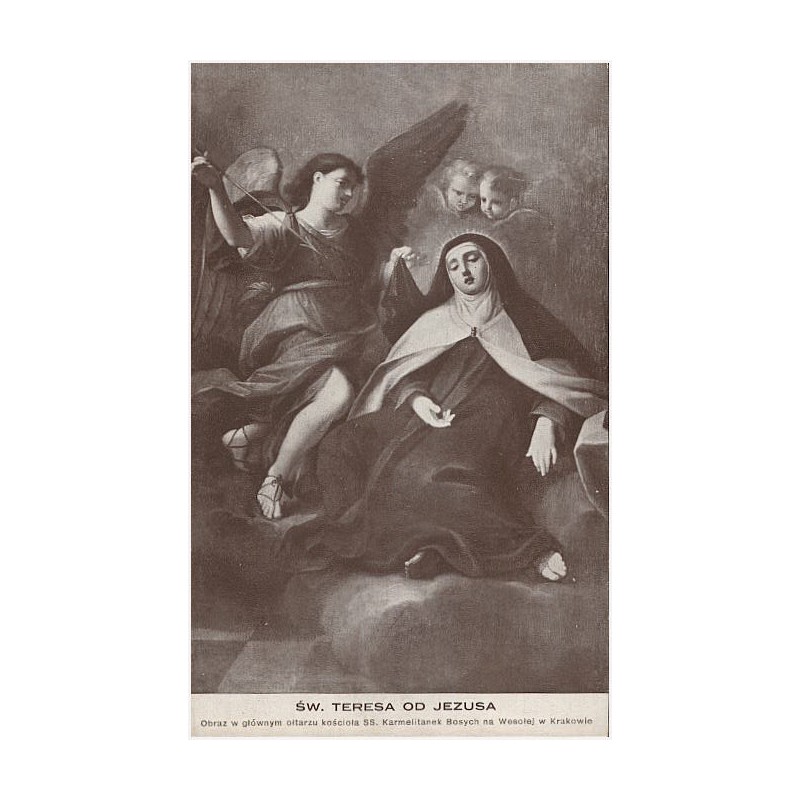 Św. Teresa od Jezusa. Obraz w głównym ołtarzu kościoła SS. Karmelitanek Bosych na Wesołej w Krakowie