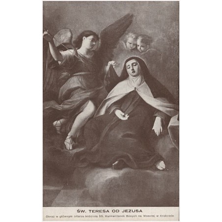 Św. Teresa od Jezusa. Obraz w głównym ołtarzu kościoła SS. Karmelitanek Bosych na Wesołej w Krakowie