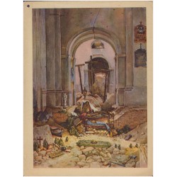 Warszawa. - Wielkopiątkowy "Grób" z r 1945 w kościele Św. Krzyża przy Krakowskim Przedmieściu, zburzonym i spalonym przez Niemcó