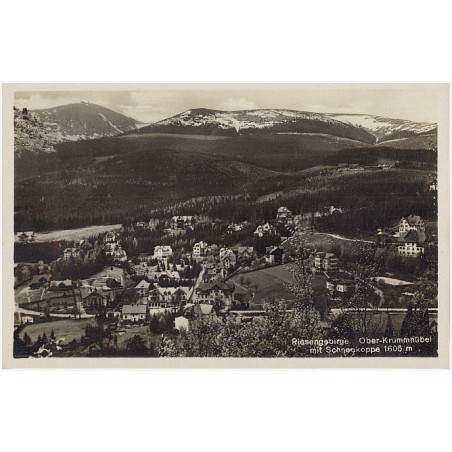 Riesengebirge. Ober-Krummhübel mit Schneekoppe 1605 m