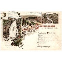 Gruss aus der Elbefallbaude im Riesengebirge 1285 m. Elbefall. Elbefallbaude. Pantschefall