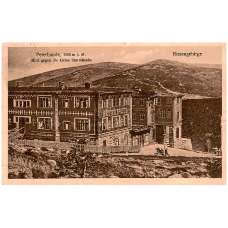 Peterbaude, 1288 m ü. M. Blick gegen die kleine Sturmhaube. Riesengebirge