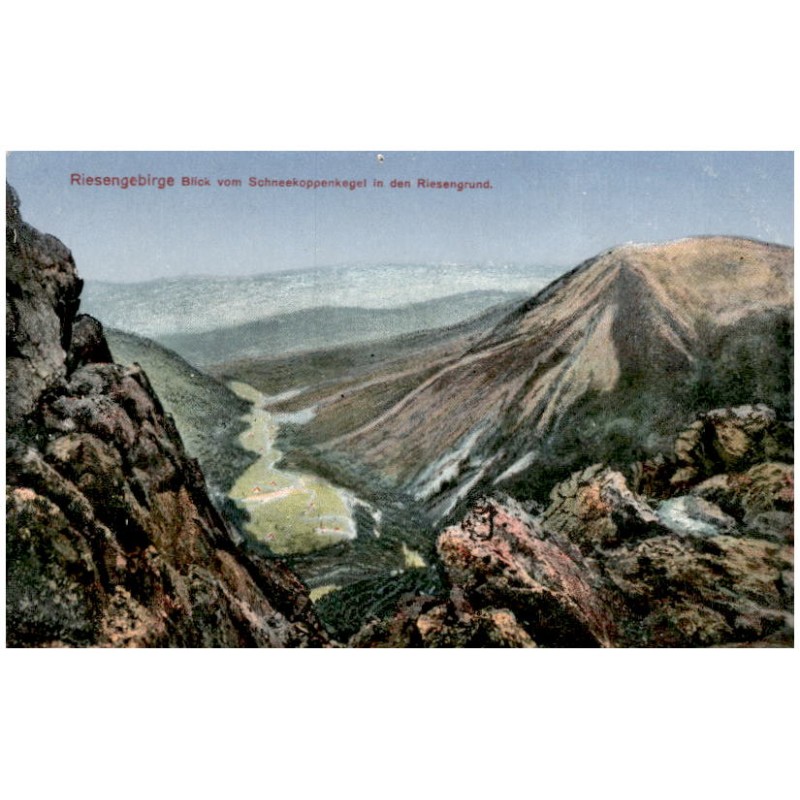 Riesengebirge. Blick vom Schneekoppenkegel in den Riesegrund.