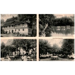 Gasthaus, Inh. R. Talke. Gondelteich. Gesselschaftsgarten. Gesselschaftsgarten / Rewers: Gruss aus Grüssiggrund bei Haynau