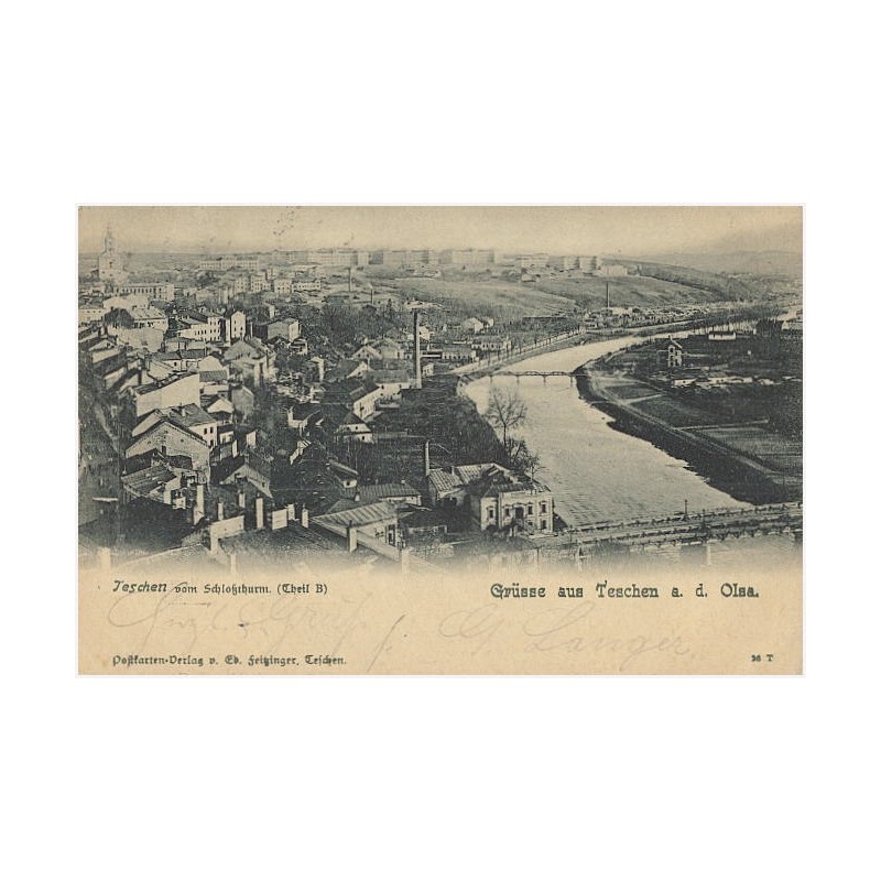 Grüsse aus Teschen a. d. Olsa. Teschen vom Schloßthurm. (Theil B)