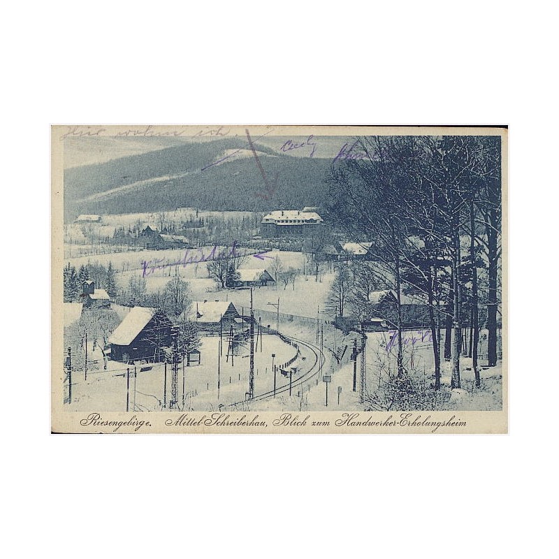 Riesengebirge. Mittel-Schreiberhau, Blick zum Handwerker-Erholungsheim