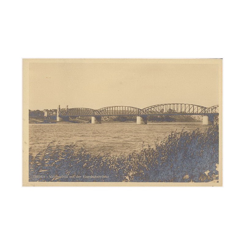 Thorn - Weichselbild mit der Eisenbahnbrücke 5
