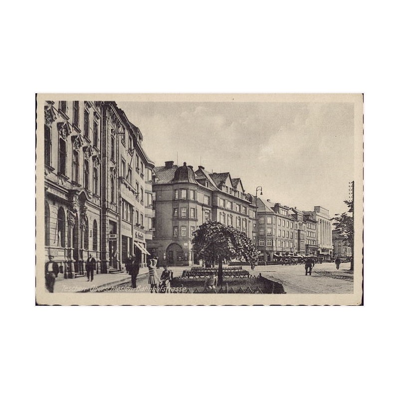 Teschen, Oberschlesien. Bahnhofstrasse.