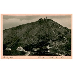 Risengebirge. Schneekoppe mit Schlesierhaus u. Riesenbaude