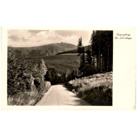 Riesengebirge. Die Schneekoppe / Rewers: Riesengebirge. Graf Friedrich Schaffgotsch-Weg mit Schneekoppe