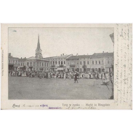 Stryj. Targ w rynku - Markt in Ringplatz