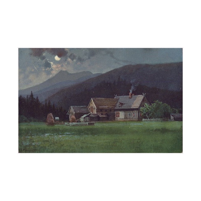 Isergebirge von Prof. Morgenstern. Ludwigsbaude mit dem Hochstein