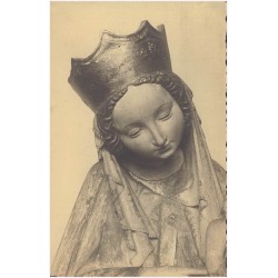 Detail der schönen Madonna. Kalkstein, schles.-böhm. um. 1400