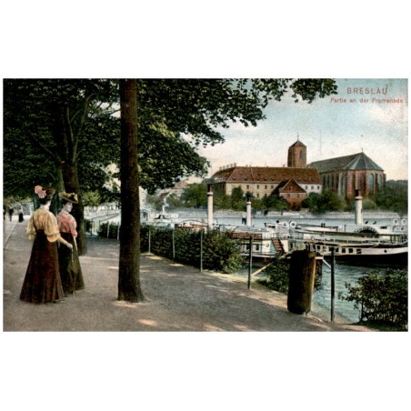 Breslau. Partie an der Promenade