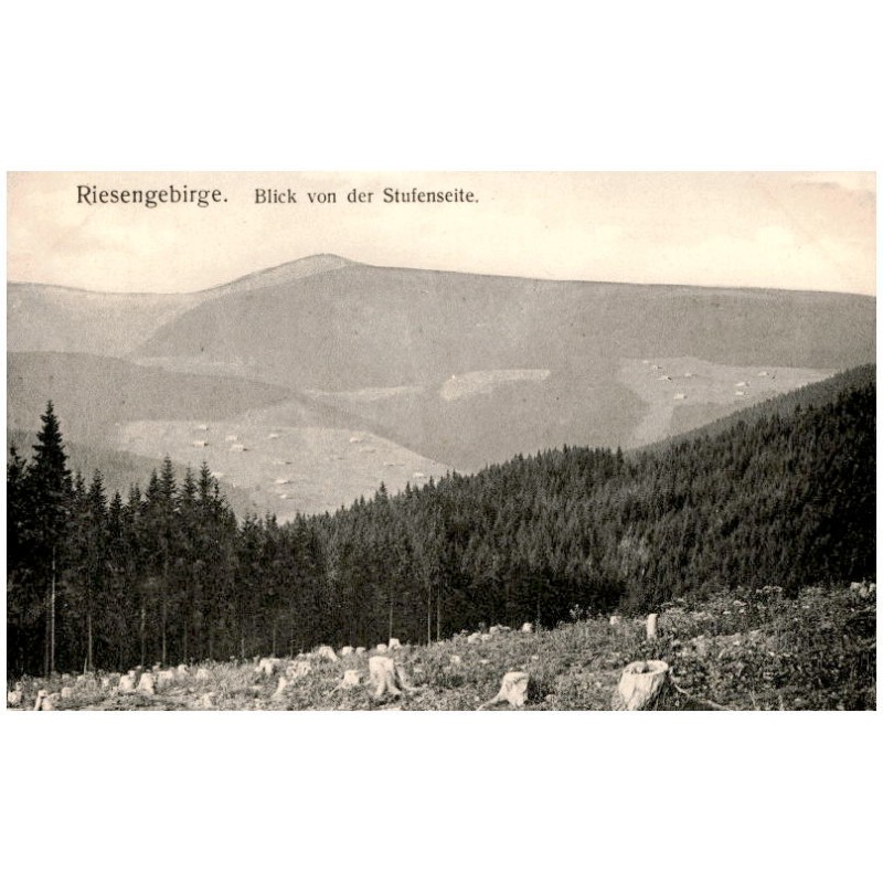Riesengebirge. Blick von der Stufenseite.