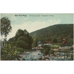 Bad Flinsberg. Partie am Queis. Frankfurter Felsen