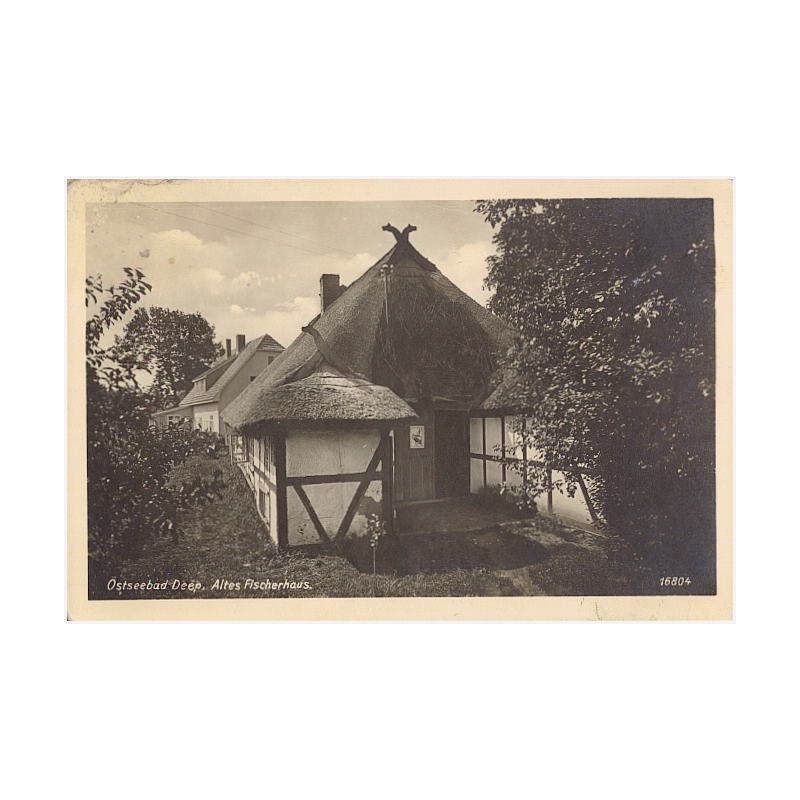 Ostseebad Deep. Altes Fischerhaus. 16804