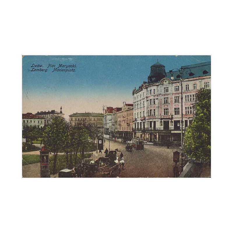 Lwów. Plac Maryacki. Lemberg. Marienplatz