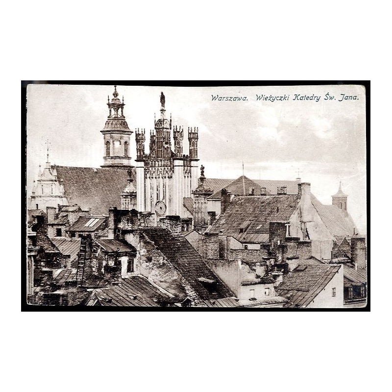 Warszawa. Wieżyczki Katedry Św. Jana.