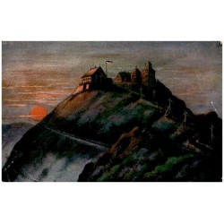 Riesengebirge. Die Schneekoppe bei Sonnenaufgang.