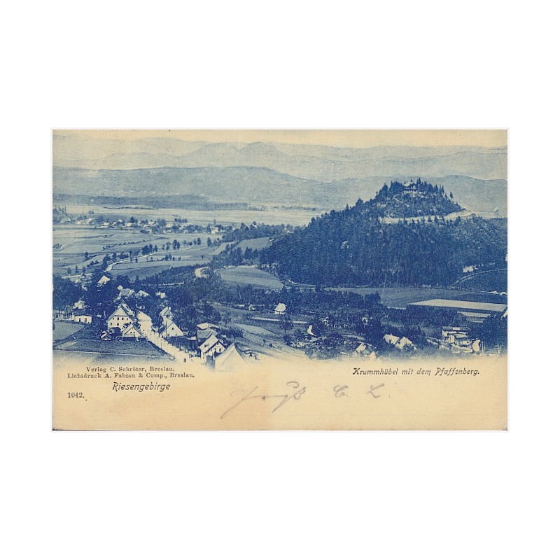 Riesengebirge. Krummhübel mit dem Pfaffenberg