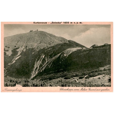 Risengebirge. Schneekoppe vom Melzer-Grund aus gesehen / Karkonosze - "Sniezka" 1605 m n. p. m.