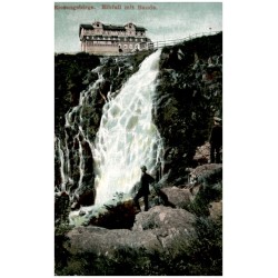 Riesengebirge, Elbfall mit Baude.
