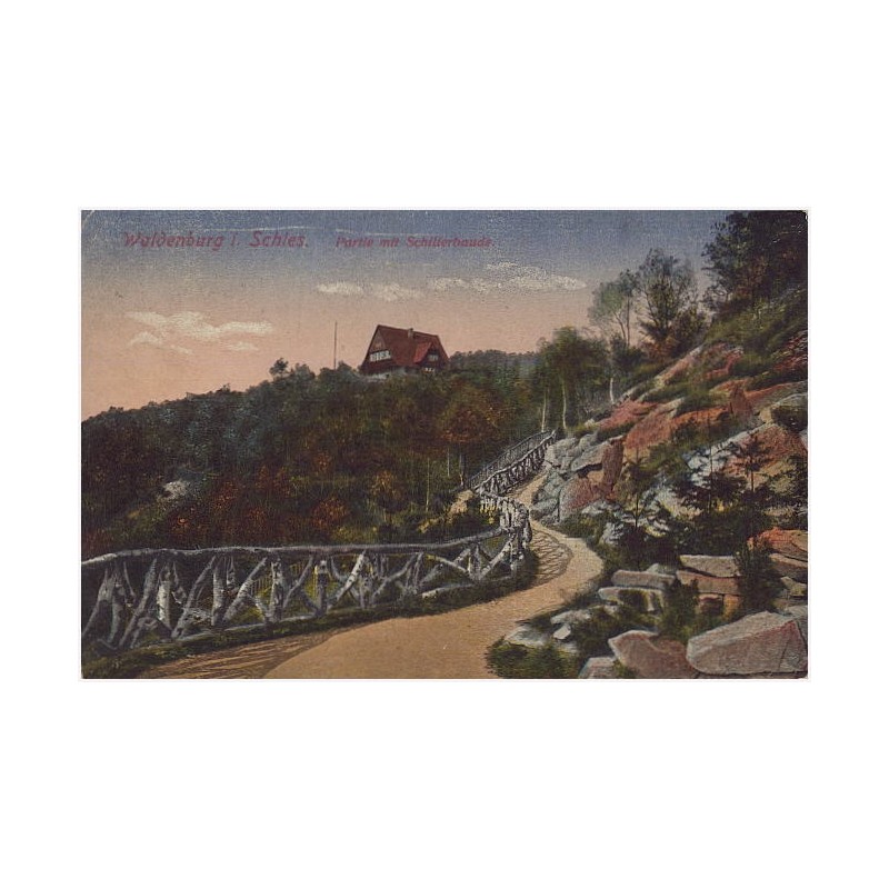 Waldenburg i. Schles. Partie mit Schillerbaude
