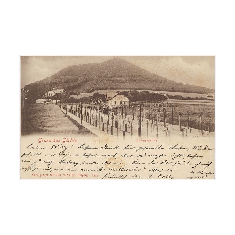Gruss aus Görlitz. Landeskrone 1898