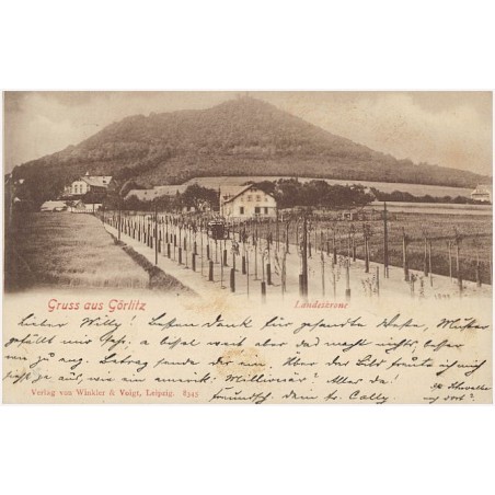 Gruss aus Görlitz. Landeskrone 1898