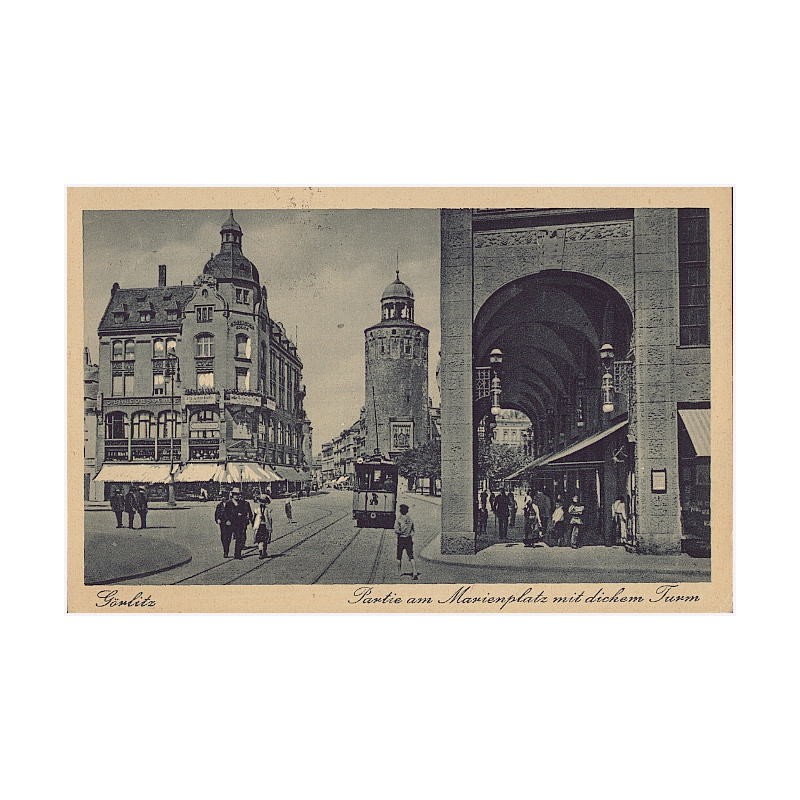 Görlitz. Partie am Marienplatz mit dickem Turm