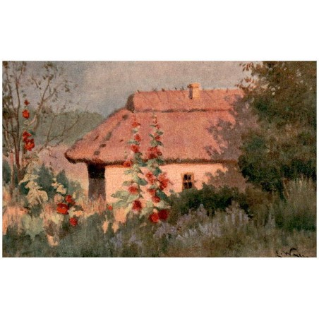 E. Wrzeszcz. Chata na Ukrainie. Petite-Russie - Chaumière.