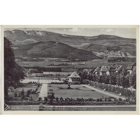 Bad Warmbrunn i. Riesengebirge Friedrichstr. und Blick n. d. Schneegruben