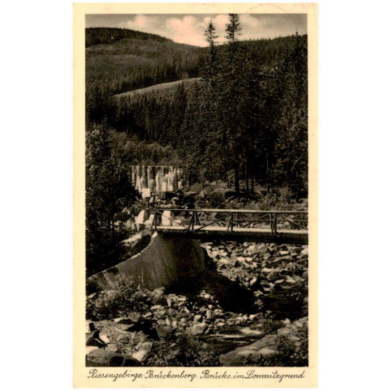 Riesengebirge: Brückenberg. Brücke im Lomnitzgrund
