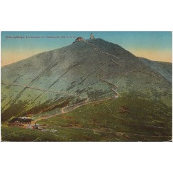 Riesengebirge, Schneekoppe mit Riesenbaude 1605 m ü. M