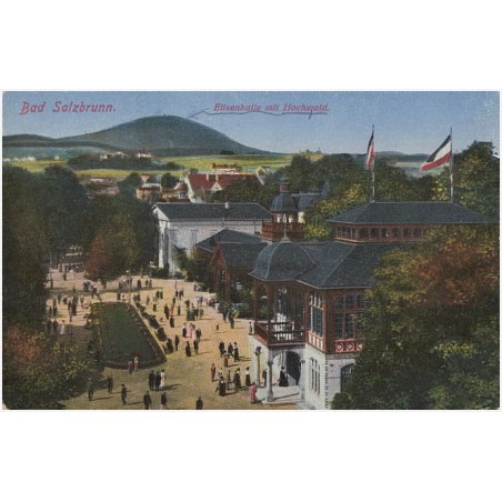 Bad Salzbrunn. Elisenhalle mit Hochwald