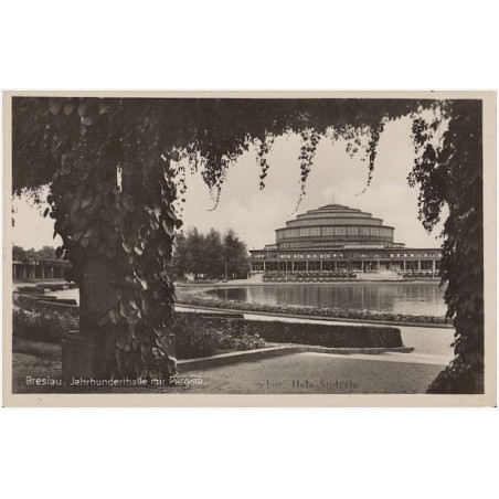 Breslau. Jahrhunderthalle mit Pergola. Wrocław. Hala Stulecia